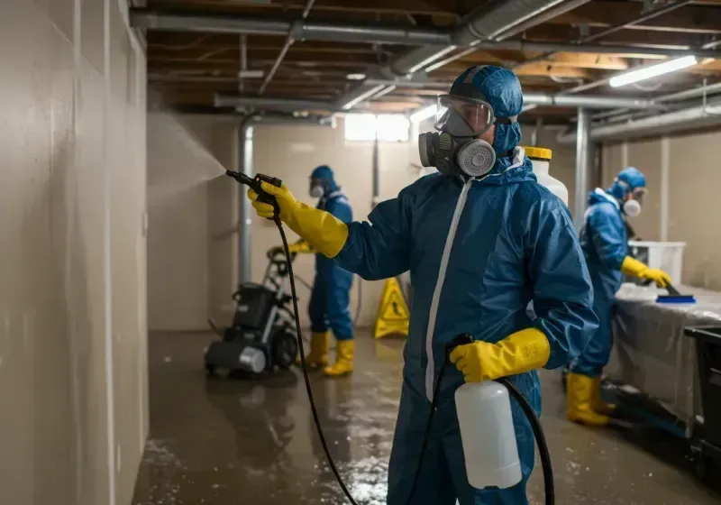 Basement Sanitization and Antimicrobial Treatment process in Council Bluffs, IA